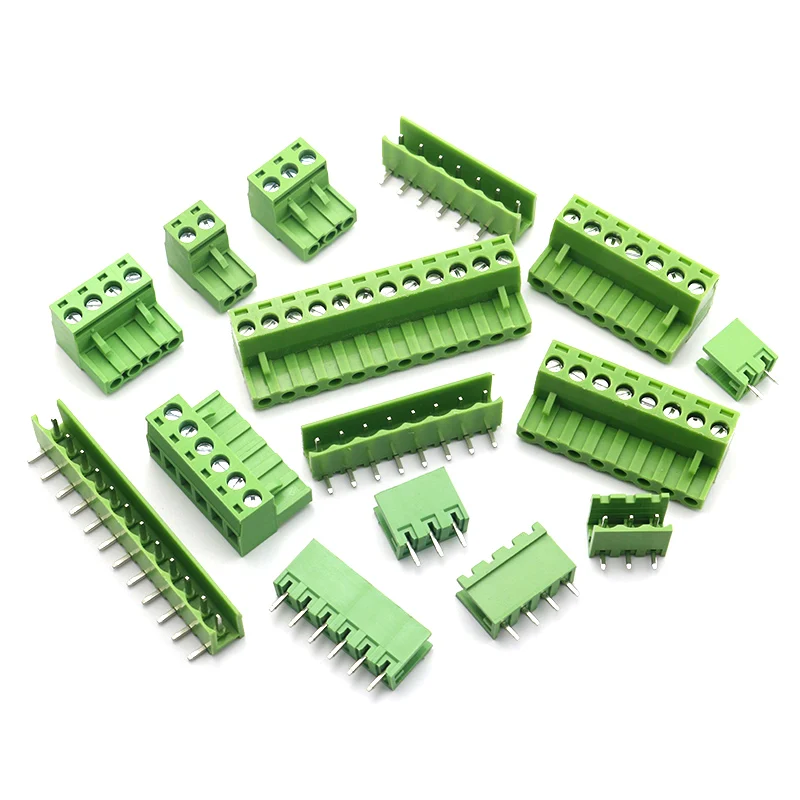 KF2EDGK-3.81 2/3/4/5/6/7/8/9/10/11/12Pin Straight Terminal Plug Type 300V 8A 3.81mm Pitch Connector Pcb Screw  Block