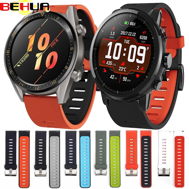 Behua-pulseira para relógio inteligente huawei, pulseira para relógio gt 42mm/46mm, 2 2e pro, pulseira clássica de 22mm, acessórios