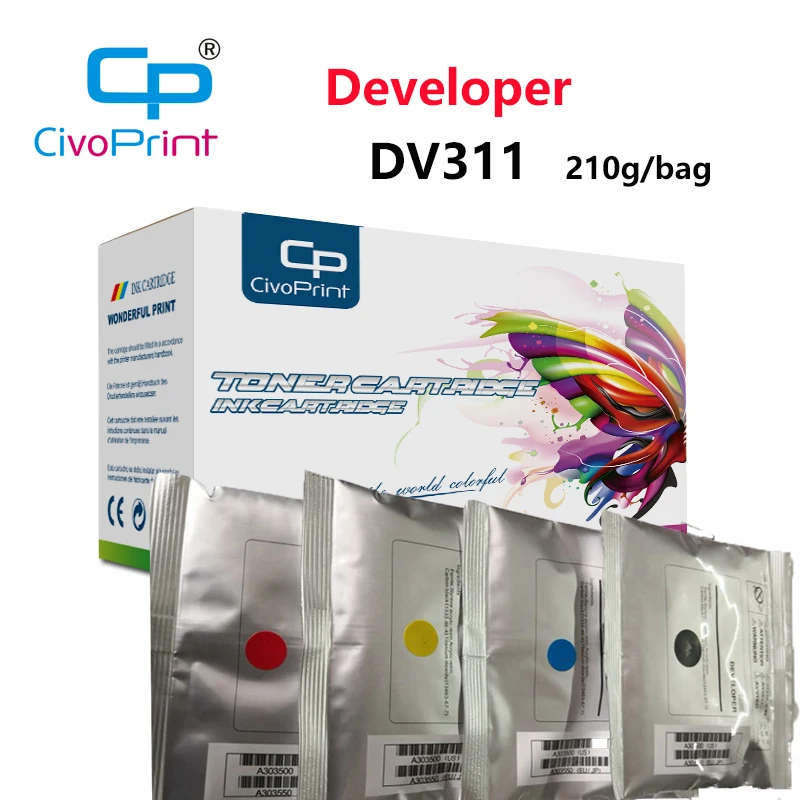 

Civoprint compatible DV311 Developer for Konica Minolta bizhub C220 C280 C360 C220 360 280 Copier Developer 210g/bag 4 colors