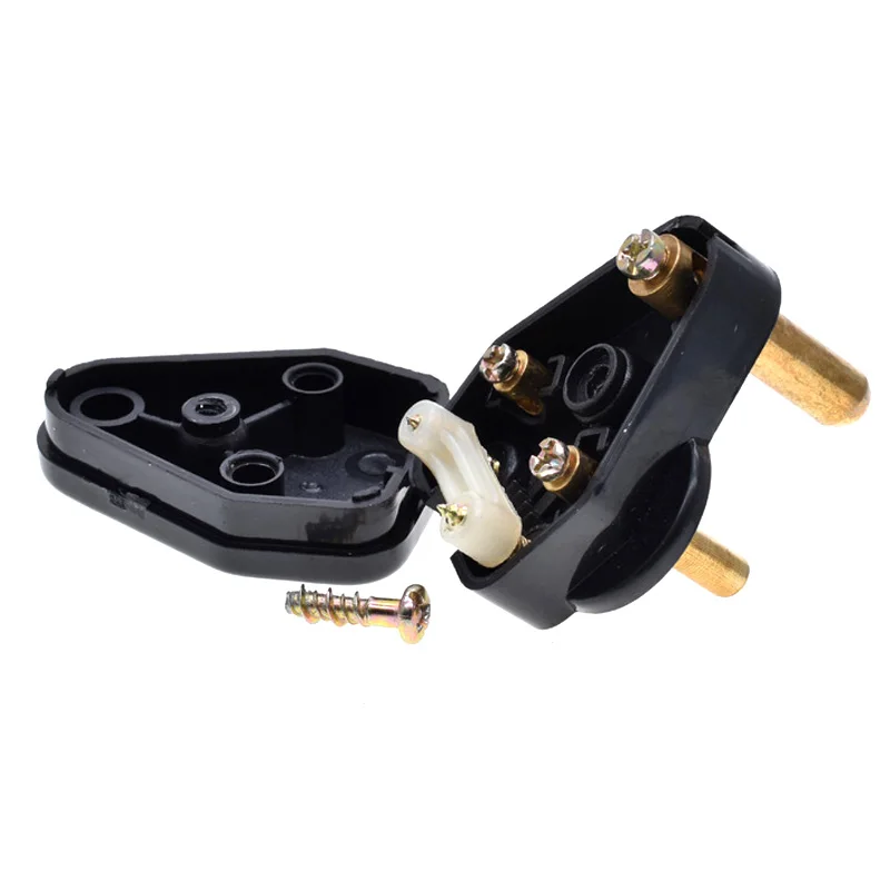 1 Stück 5A 15A Indien Südafrika Verdrahtungs-Stromkabelstecker BS546 Abnehmbarer Kabelverbinder Abziehbarer Stromstecker Typ M/D Weiß Schwarz – Detail 6