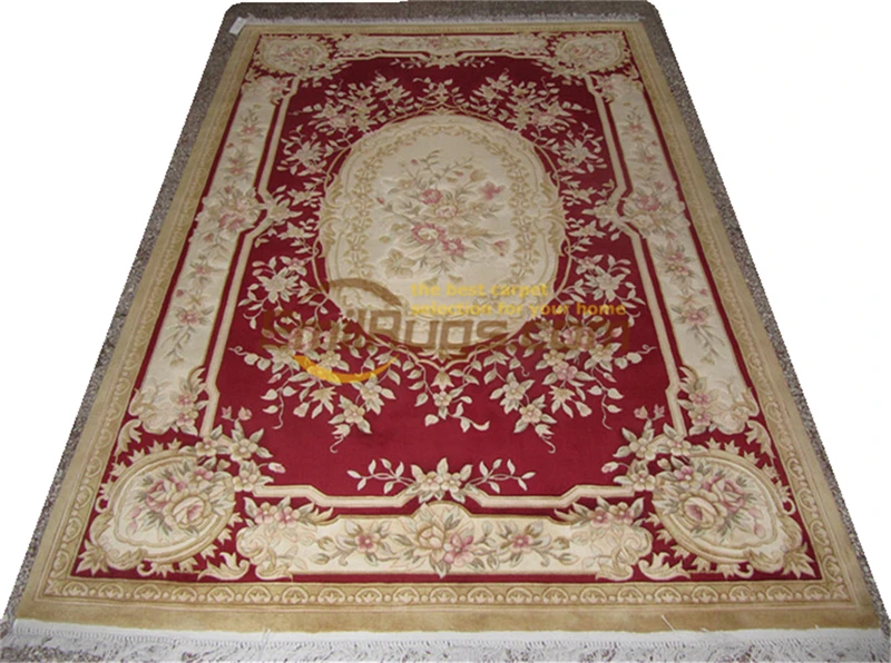 oriental rug flower rug Vintage Made French savonery Hmade Home Decoration livingroom rug