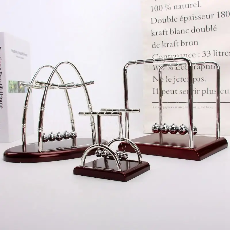 Newton Cradle Balance Steel Balls Perpetual Motion Collision Ball School Teaching Physics Science Pendulum Toy Home Decoration