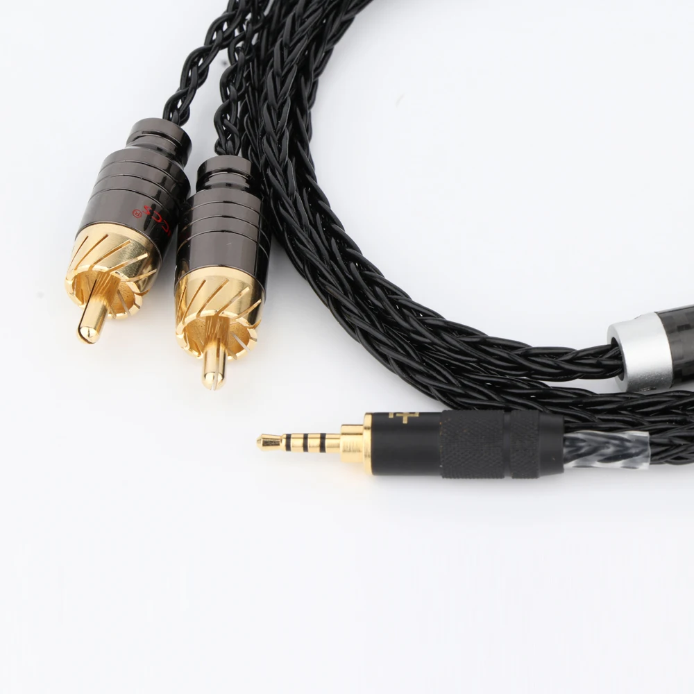 HiFi Cable with 2.5mm TRRS Balanced Male to 2 RCA Male for Astell&Kern AK100II, AK120II, AK240, AK380, AK320, DP-X1A, FIIO X5III