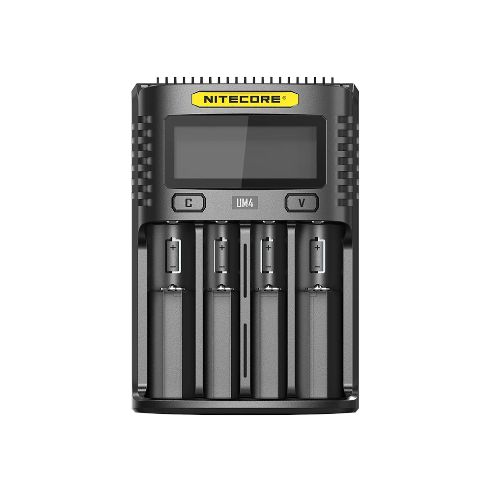 

NITECORE UM4 Intelligent USB Four-Slot Charger 5V/2A 9V/2A 18W (MAX) LCD Display USB Charging Port QC Battery Charger