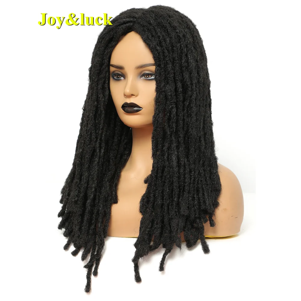 Crochet Braids Long Black Straight Dreadlock Hair Wigs For Women Or Men Synthetic Braiding Daily Or Party Use Hair