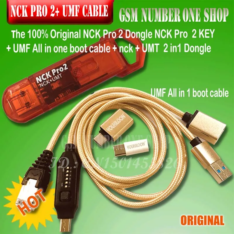 Original NEW NCK Pro Dongle NCK Pro2 Dongle nck key NCK DONGLE+UMT DONGLE 2 in1 +umf all in boot cable fast shipping