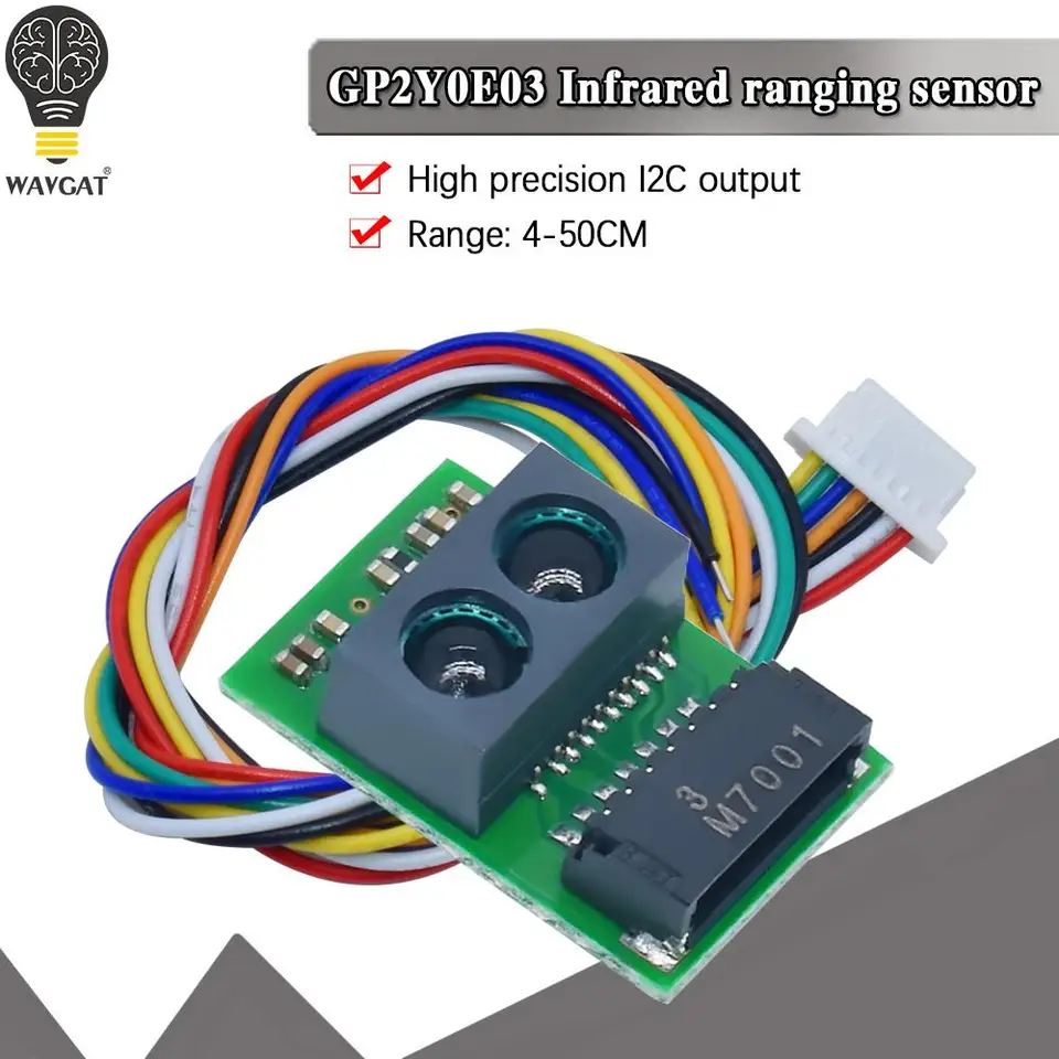 Produktbild von Hailege GP2Y0E03 Infrarot-Distanzsensor – 4-50 Cm, I2C & Analog, 2,7-5V, Für Reinigungsroboter & Nahbereich