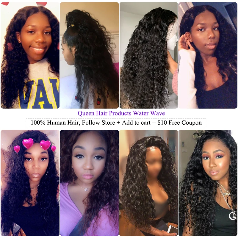 Queen Hair Products Malaysian Water Wave Bundles 100% Virign Human Raw Hair Bundles Natural Color Double Weft Weave Extensions