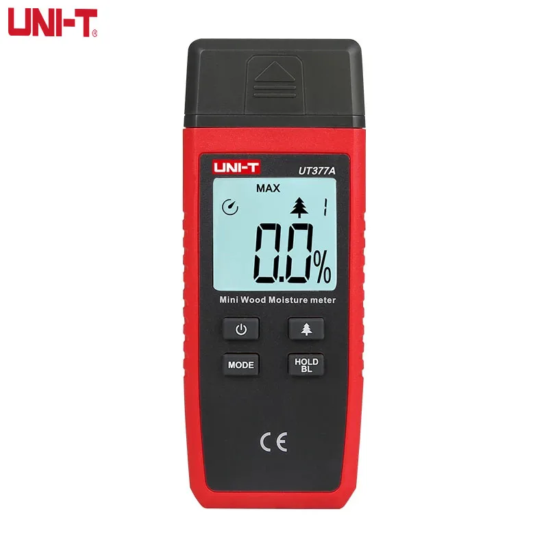 UNI-T UT377A Digital Wood Moisture Meter Hygrometer Humidity Tester for Paper Plywood Wooden Materials LCD Backlight