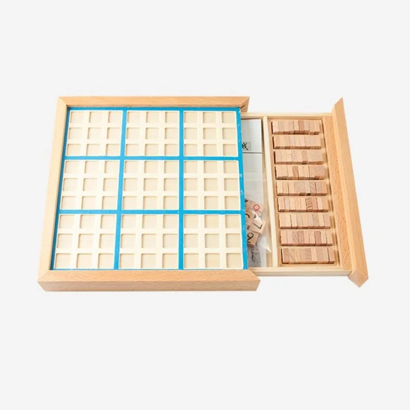 Fly AC toy - Classic Wooden Sudoku Table Game Memory Chess Sudoku Puzzle Game Educational Toys for Kids, Birthday gift