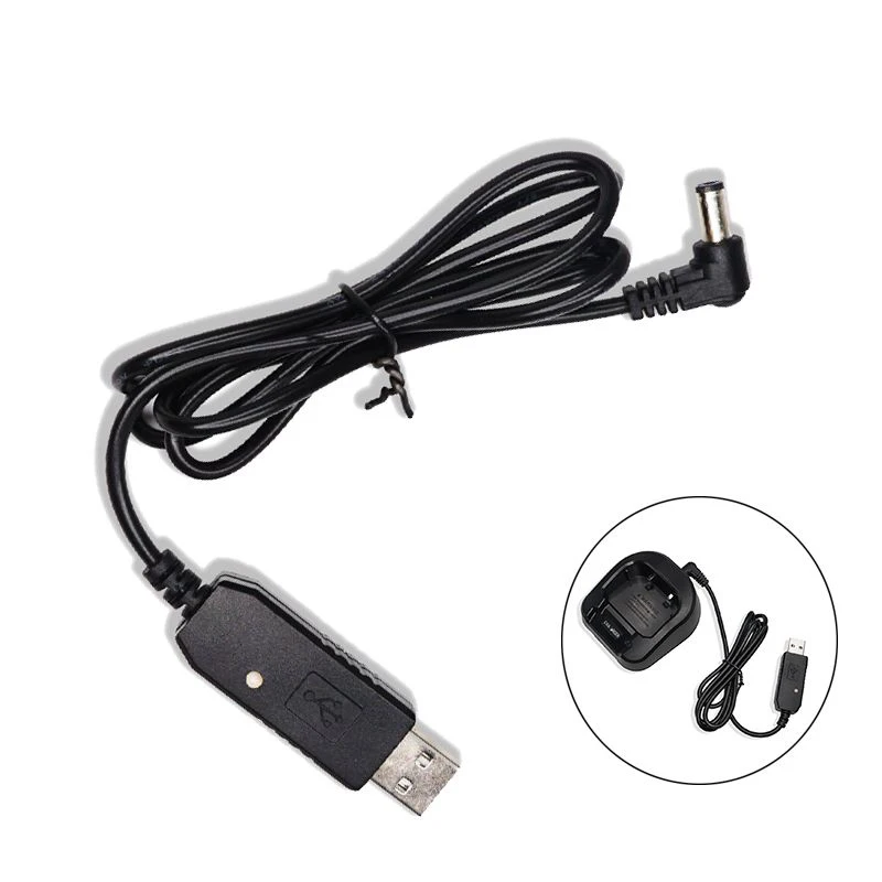 Baofeng USB Cable for Walkie Talkie Charger Adapter Desktop Charging Cord For UV-5R UV-82 UV-9R Plus Two Way Radio Accessories