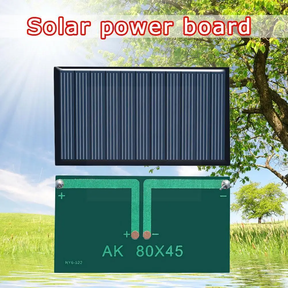 80*45mm Solar Panel Drop Glue Board Diy Solar Silicon Board Polycrystalline Panels A8o5