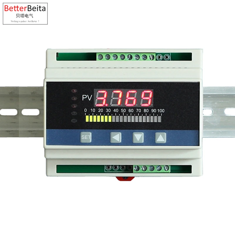 4-20mA DC input programable display meter din pressure temperature weight controller with 4 ways relay and 1 way DC24V output