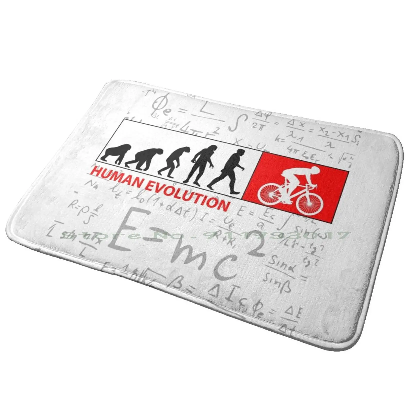 Human Evolution Bicycle Entrance Door Mat Bath Mat Rug Muslimah Baju Muslim Hijab Quran Allah Islamic Quotes Sunnah Makkah Deen