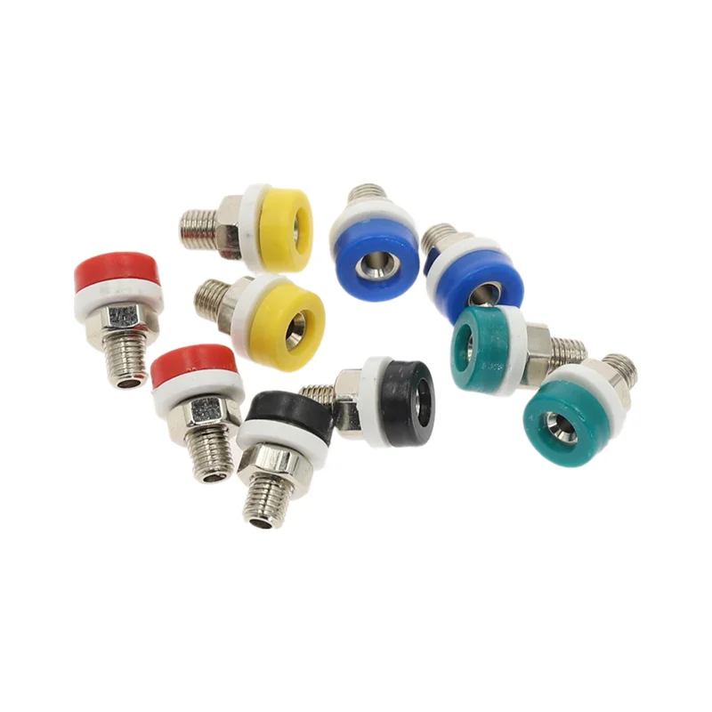 10Pcs Brass 2mm Banana Socket Jack for 2mm Banana Plug Test Connector 5 Colors