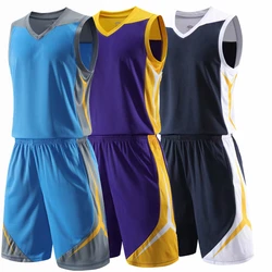 2026 New High Quality Men Basketball Jerseys Set Sports Tracksuits Clothes Kids Basketball Uniforms Kit College Sportswear