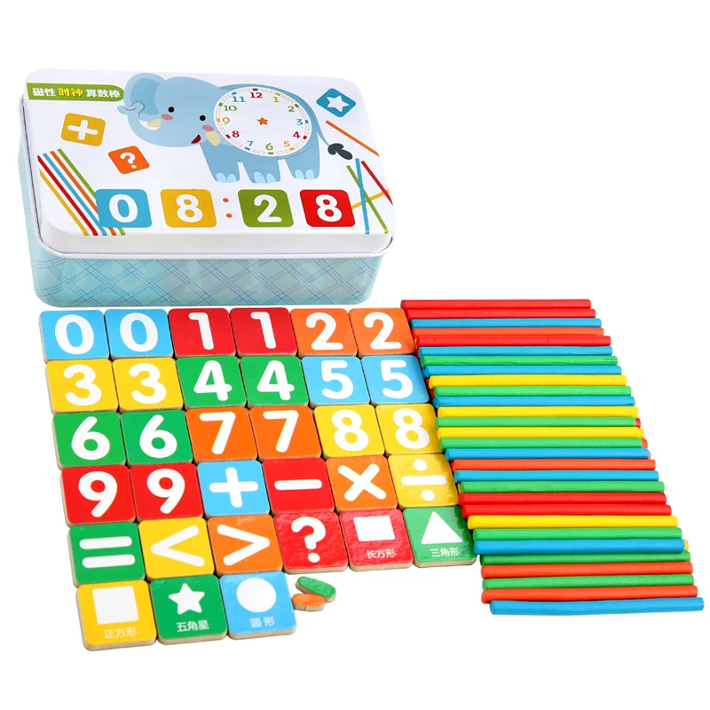 New Puzzles Wooden Magnetic Digital Counting Stick Educational Toys for Children Baby Mathematics Arithmetic Early Learning Toy