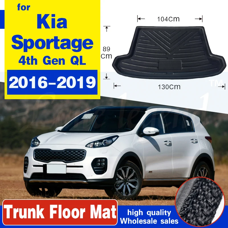 For Kia Sportage QL 2016 2017 2018 2019 Boot Mat Rear Trunk Liner Cargo Floor Tray Carpet Mud Kick Protector Car Accessories