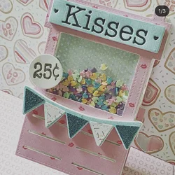 KSCRAFT Kissing Booth Metal Cutting Dies Stencils for DIY Scrapbooking Decorative Embossing DIY Paper Cards