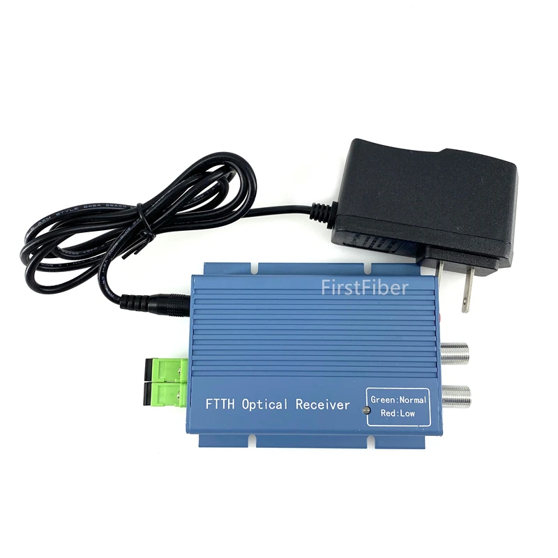 GPON FTTH optical receiver with WDM /micro WDM optical node SC APC Duplex Connector with 2 output WDM for PON FTTH CATV