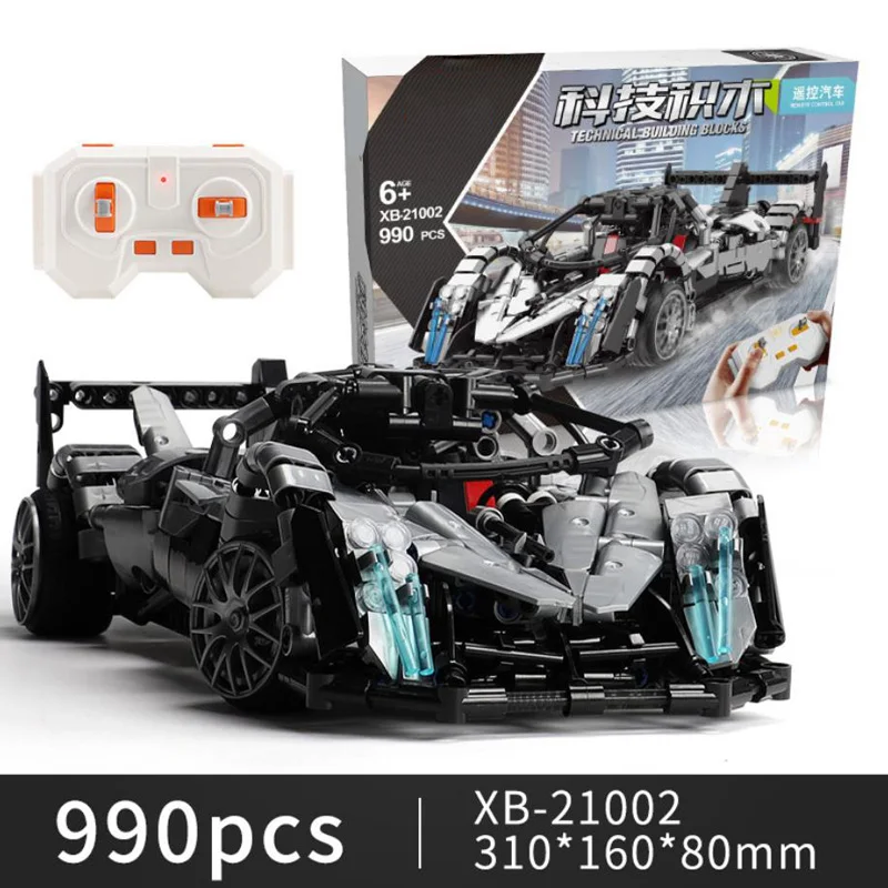 Technical Build Block Road Racing Super Sport Car Lykan Hypersport Model 2.4ghz Remote Control Vehicle Pagani Huayra Brick Toys