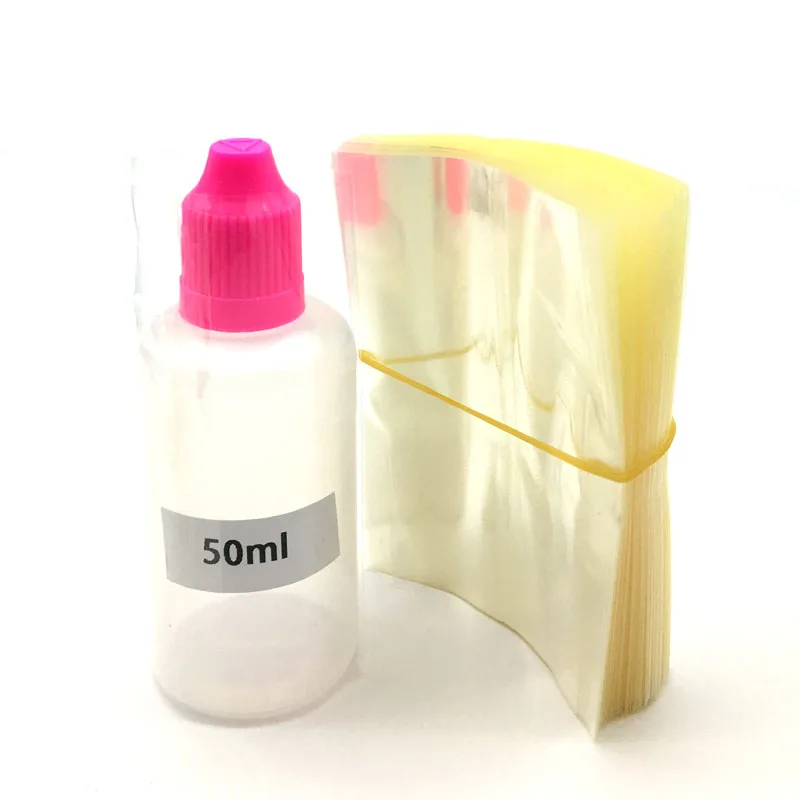 

200pcs/lot PVC Heat Shrink Wrap Film for 50ml PE/PET Plastic Bottle Eye Drop Bottles Shrink Film Shrink Seal