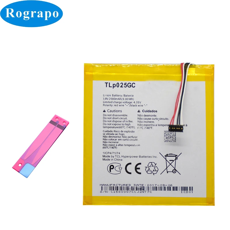 2580mAh TLP025GC Replacement Battery Battery Batterij For Alcatel Pixi 4 7