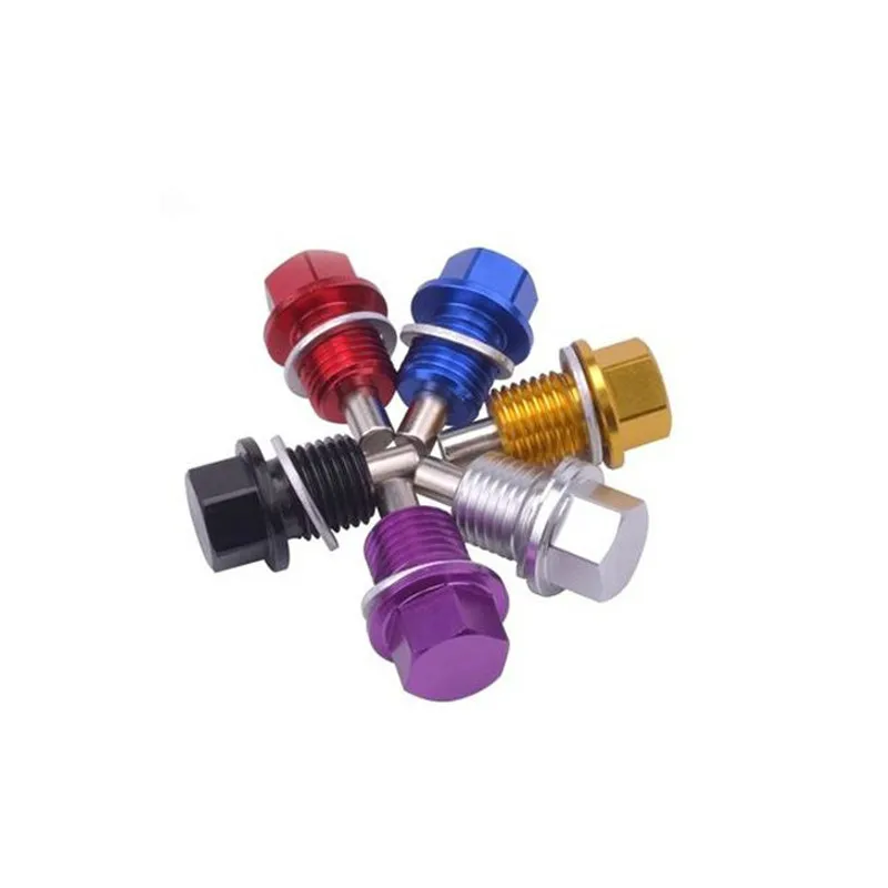 Racing M14*1.5, M18*1.5 Magnetic Dress Up Oil Drain Plug and High Quailty Magnetic Engine Oil Sump Nut