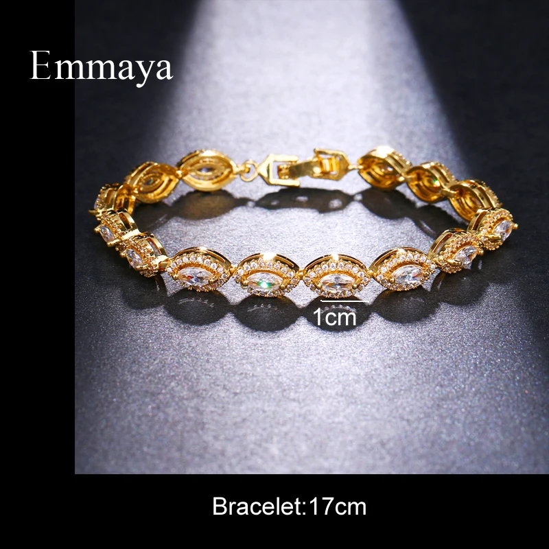 Emmaya Exquisite Geometric Multicolor Bracelet Around With Shining Cubic Zircon For Female Classic Choice In Banquet