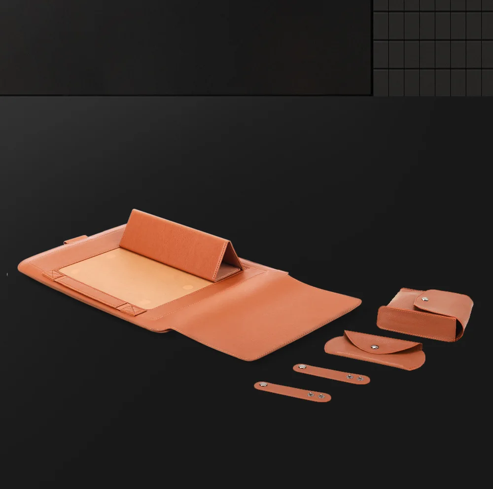 Laptop Case Voor 11 13 14 15 15.4 15.6 16 Inch Pu Lederen Universele Tas Voor Macbook Pro 2019 Air retina 13.3 15 Pc Notebook Cover