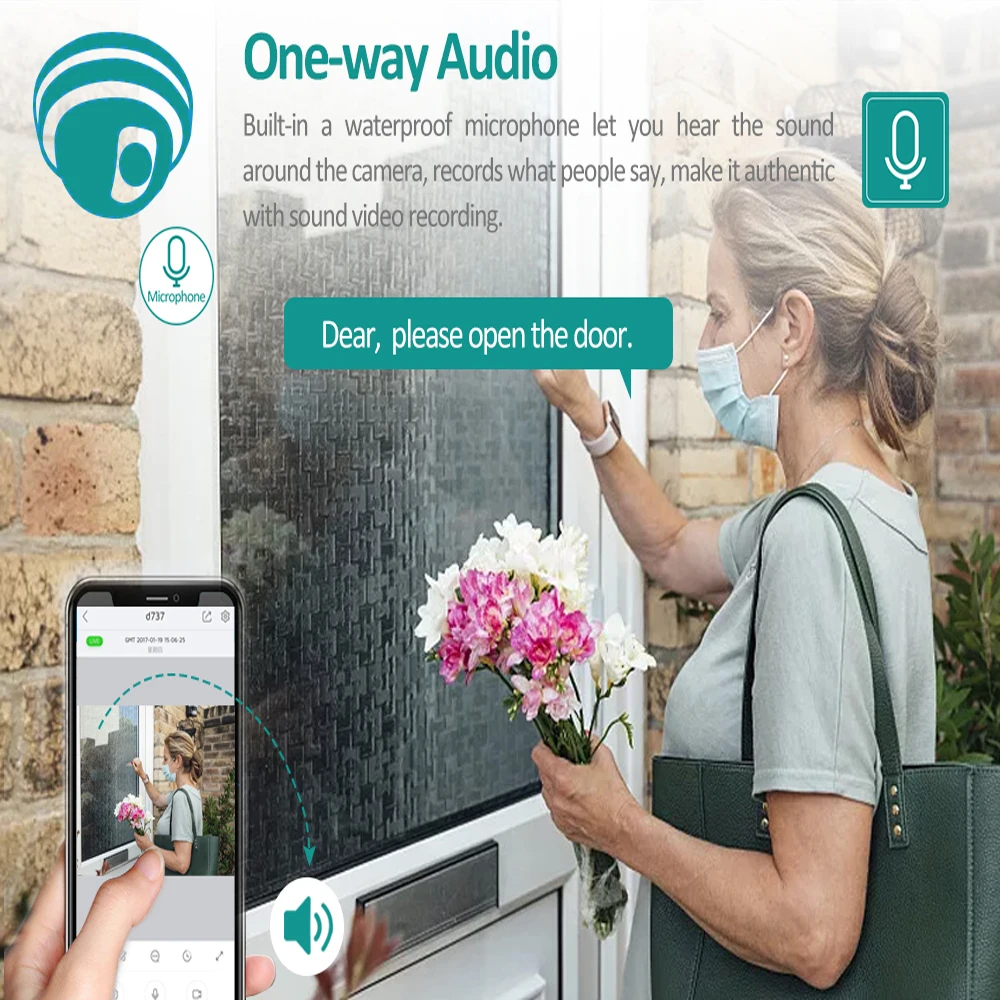 Anpviz-cámara IP tipo bala POE de 5MP para exteriores/hogar, videovigilancia de seguridad con Audio H.265, alarma de movimiento, IP66, 30m, IR