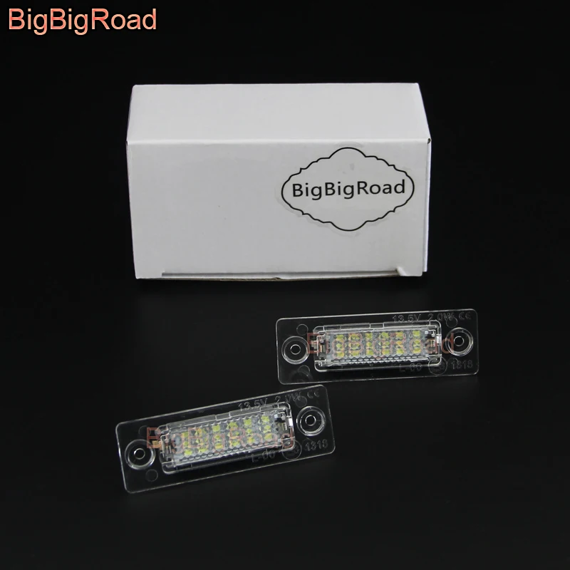 BigBigRoad Car License Plate Lights Number Frame Light For Volkswagen Golf Touran 2003~2010 Transporter T5 Caravelle / Multivan