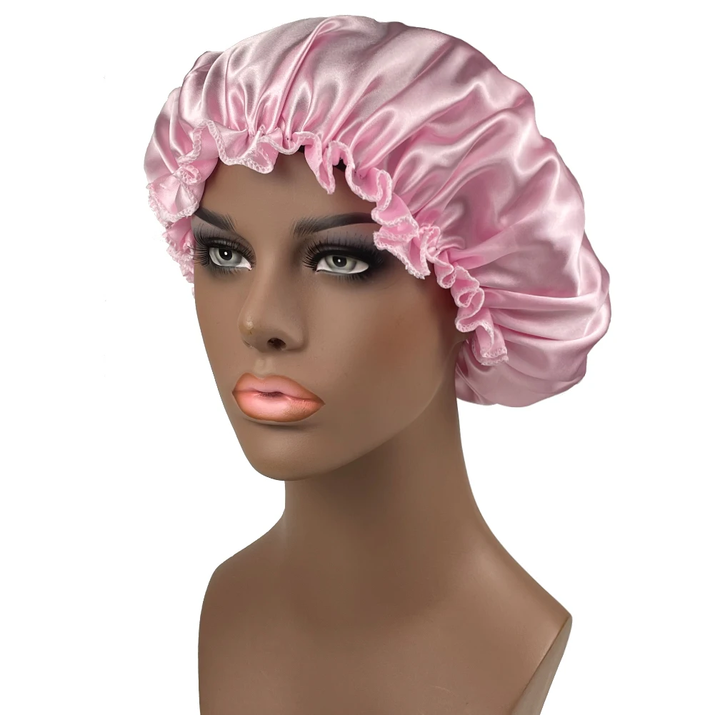 High Quality Satin Bonnet Soft Beanie Hat Bonnet For Women Shower Cap Sleeping Night Cap Chemo Cap Wonen Hat