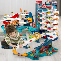 Quebra-cabeça brinquedo para crianças, dinossauro, trilho, carro, aventura, carro, construção, estacionamento, interação pai-filho, brinquedo do menino