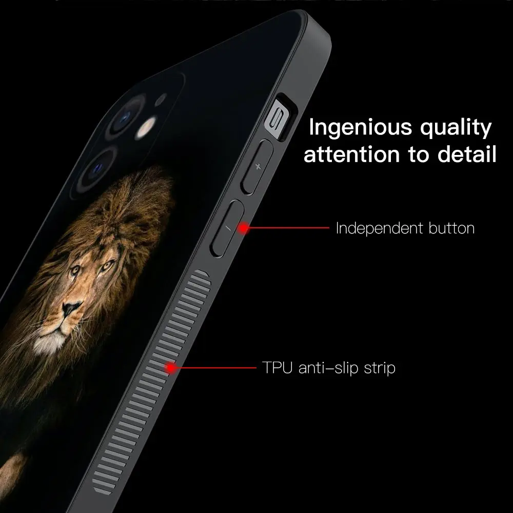 Case For Apple iPhone 15 14 14 13 12 11 Pro Max Mini XS Max XR X 7 8 Plus Cover Shell Wolf Dog Cat Bird Lion Tiger Animal