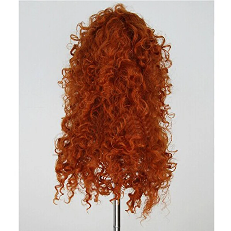 Coraggioso Merida Cosplay Lunga Parrucca Riccia Parrucca Gioco di Ruolo di Halloween Dei Capelli Delle Donne di Halloween Parrucca Costume Cosplay