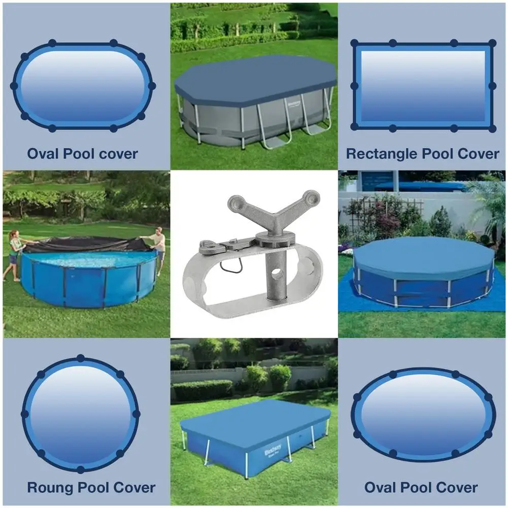 Swimming Pool Cover Winch Aluminum Constructed Winch Pool Cap Winch Pool Winter Cap Wire Tensioner Aluminum Alloy Tensioner