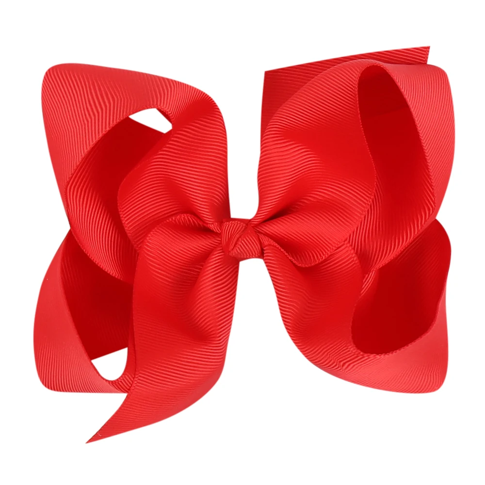 Cn 30 Stks/partij 6 "Solid Ribbon Hair Bows Met Clips Voor Meisjes Kids Boutique Knoop Jumbo Bows Hair Clips haarspelden Haar Accessoires