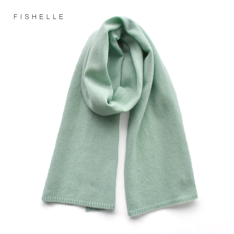 2023 new Mint Green wool scarf women luxury winter warm knitted thin scarves ladies small short scarfs autumn foulard femme