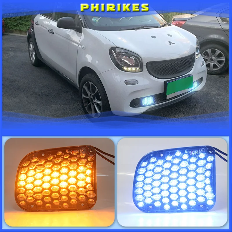 

2PCS LED DRL Daytime Running Lights Daylight Signal lamp Driving light For Mercedes Benz Smart fortwo 2016-2019