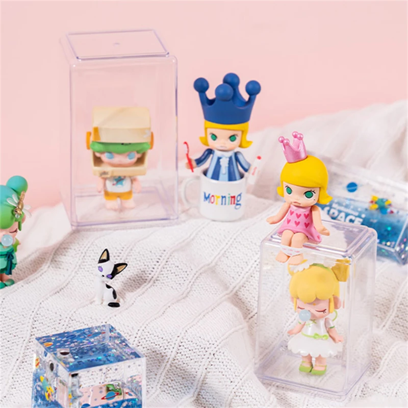 Clay figure Storage Box Anime Figure Rack Dust proof Transparent Plastic Single Display Cabinet Doll Organizer