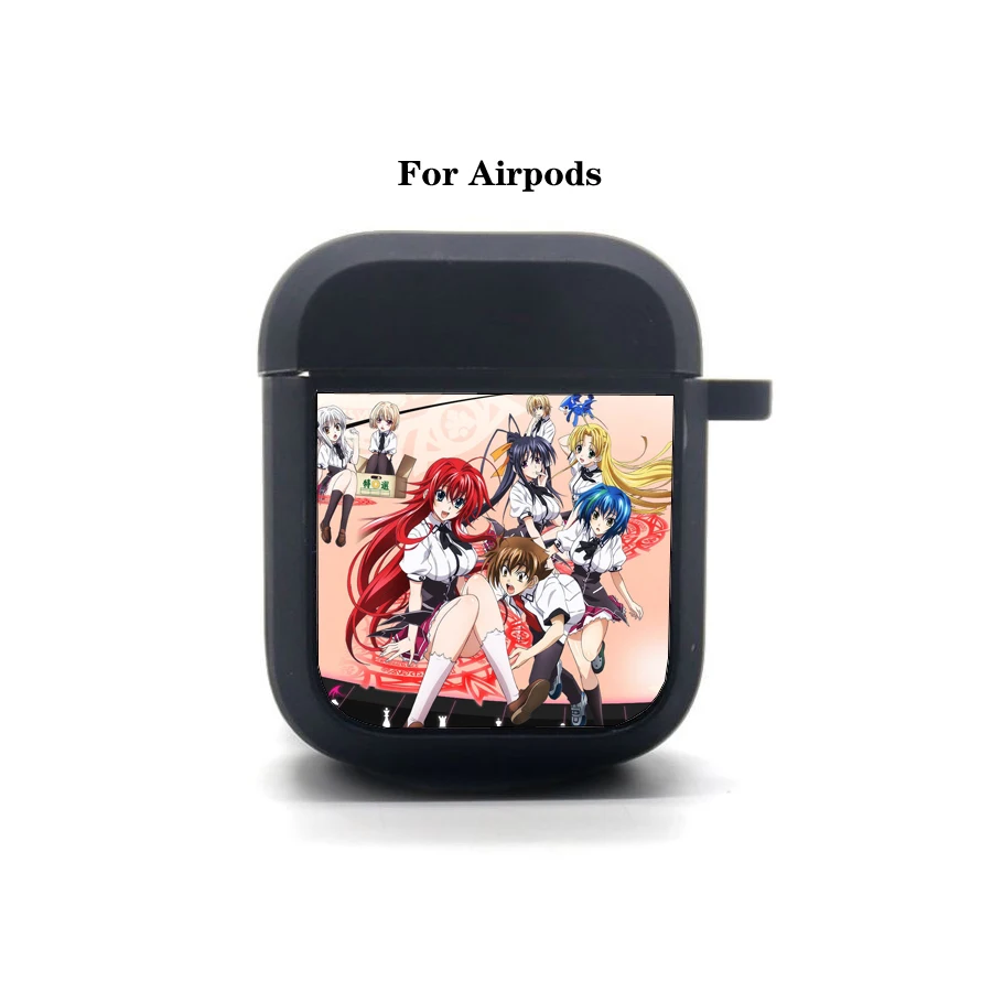 Anime High School DxD AirPods case Cover Apple AirPods Earphone bag Soft Silicone Bluetooth Protective Earphone Case