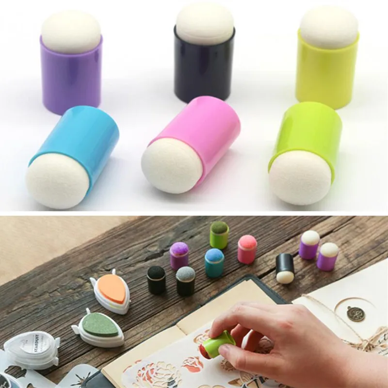 Painting Craft Set Paint Drawing Sponge Foam Finger Chalk Ink Applying Chalk Inking Staining Daubers Stamping Art Tools