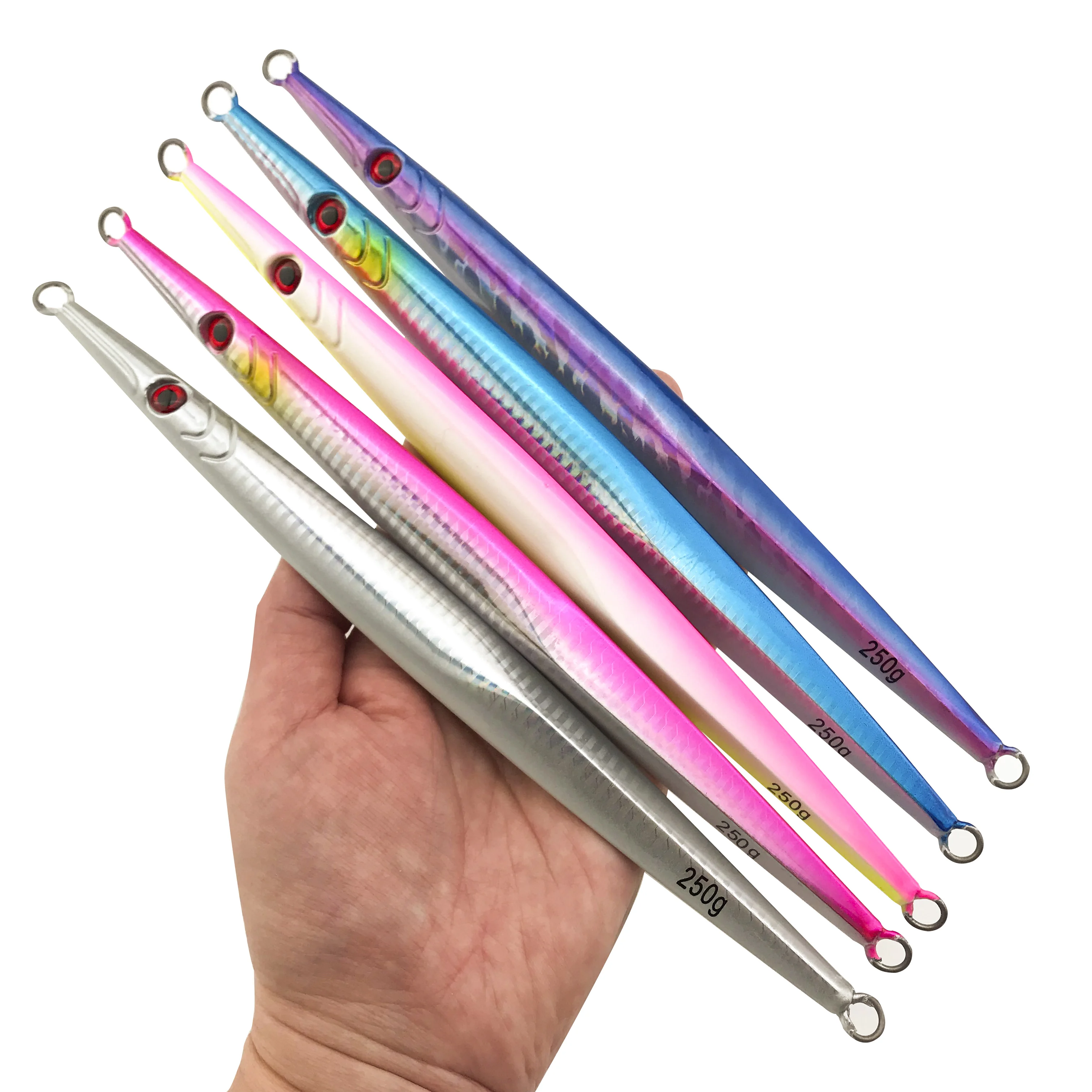 OBSESSION J5 60g 80g 160g 200g 250g 300g 350g Metall Jig Angeln Köder sinking Jigbait Salzwasser Leuchtende Jigging Köder Mit Haken – Detail 12