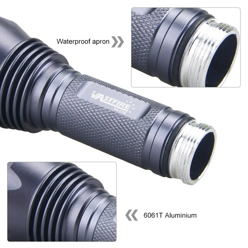 Super Bright 2000lm 3LED Tactical White Light Flashlight Torch Lamp Military Hunting Light Searchlight with 18650 Remote Switch