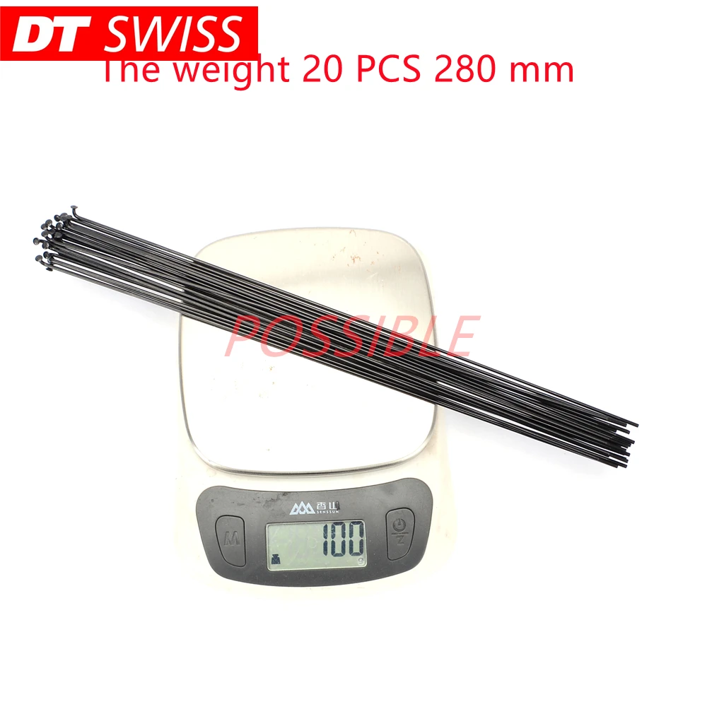 Bicycle spokes DT Swiss competition 1.8-1.6-1.8 round spokes J-bend/straight pull black Lightweight Variable diameter spoke