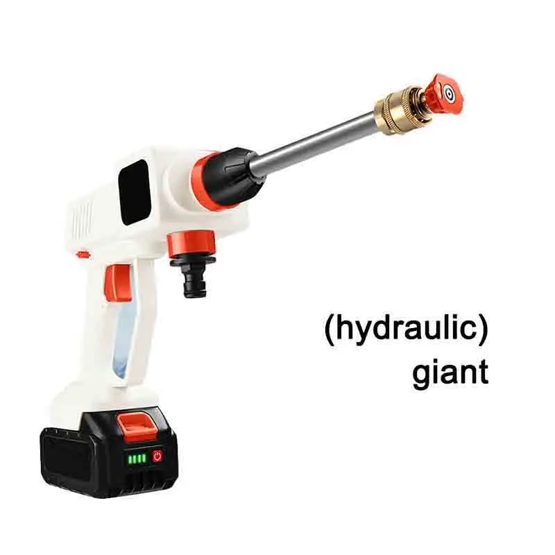 Cordless High Pressure Washer Spray Water Gun Car Wash Pressure Water Nozzle Cleaning Machine for Battery