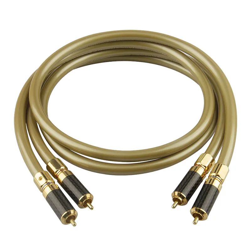 Cardas 1 Pair RCA Cable 99.99% OFC Stereo RCA Cable High-performance Premium Hi-Fi Audio 2RCA to 2RCA Mixer Interconnect Cable
