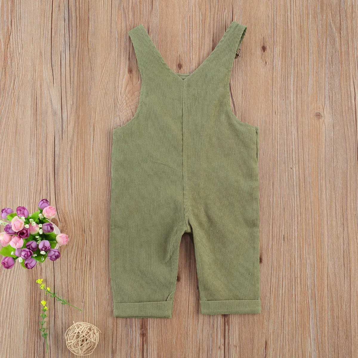 Toddler Baby Kids Boys Girls Overalls Autumn Newborn Baby Girls Corduroy Pocket Romper Jumpsuits Casual Bib Pants One-Pieces