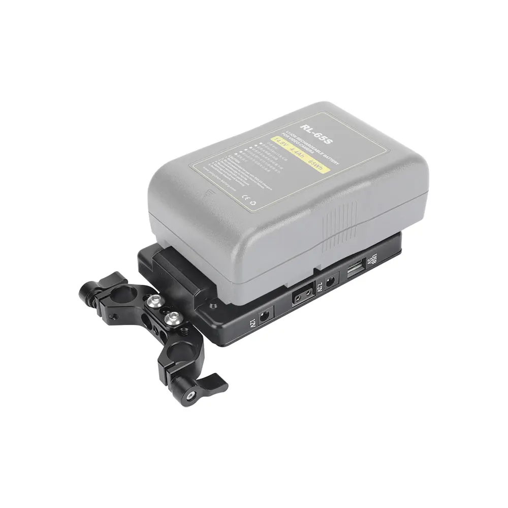 CAMVATE V-Lock Quick Release แผ่นยึด/แหล่งจ่ายไฟ Splitter มาตรฐาน15Mm Rod Clamp สำหรับกล้อง DSLR แบตเตอรี่กล้องติดตั้ง